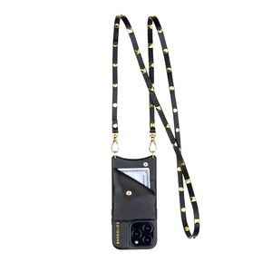 Bandolier Sarah Pebble Crossbody Black/Silver iPhone SE/8/7/6